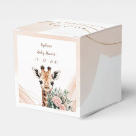 Pink Floral Giraffe Safari Baby Showbox Geschenkschachtel