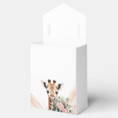 Pink Floral Giraffe Safari Baby Showbox Geschenkschachtel (Geöffnet)