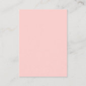 Pink Floral Girl Babydusche Anfrage Begleitkarte (Rückseite)