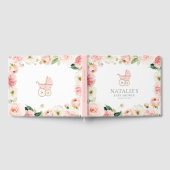 Pink Floral Girl Babydusche Gästebuch (Voll)