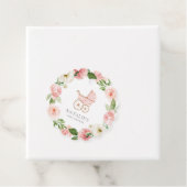 Pink Floral Girl Babydusche Geschenkanhänger (Beispiel)