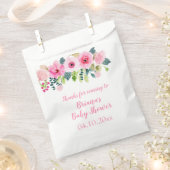 Pink Floral Girl Babydusche Geschenktütchen (Ausgeschnitten)
