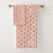 Pink Floral Girl Badetuch Set (Insitu)