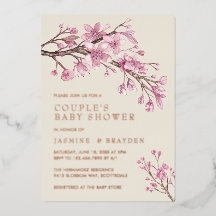 Pink Floral Girl Couples Kinderdusche Rose Gold