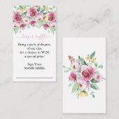 Pink Floral Girl Dusche Windelwanne Windelwanne Begleitkarte (Vorne/Hinten)