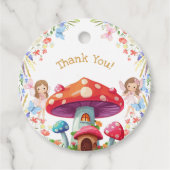 Pink Floral Girl Fairy Birthday Vielen Dank Geschenkanhänger (Vorderseite)