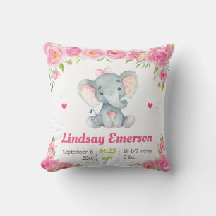 Pink Floral Girl Kinderzimmer Baby Dusche Geschenk Kissen
