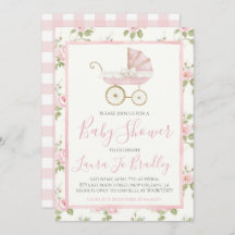 Pink Floral Girl Preppy Southern Baby Dusche