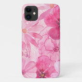 Pink Floral Girly Hübsch Daisy Peony Abstrakt Case-Mate iPhone Hülle (Rückseite)