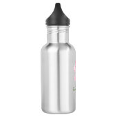 Pink Floral Girly Personalisiert Edelstahlflasche (Links)