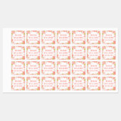 Pink Floral Girly Personalisierter Name Kleidung Etiketten (Blatt)