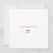 Pink Floral Gold Accelerator Script Baby Shower In Einladung (Rückseite)