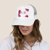 Pink Floral Gold Circle Hat Truckerkappe (Beispiel)