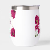 Pink Floral Gold Circle Wine Tumbler (Links)