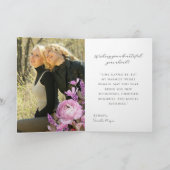 Pink Floral Gold Clock Belated Birthday Card Karte (Innenseite)