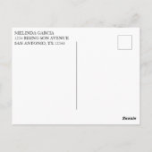 PINK FLORAL GOLD CROSS 1. GEMEINSCHAFTLICHE EINLAD POSTKARTE (Rückseite)