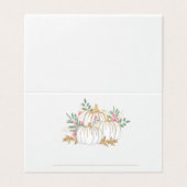 Pink Floral Gold Glitzer Pumpkin Fall Party (Außenseite Aufgefaltet)