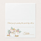 Pink Floral Gold Glitzer Pumpkin Hochzeit im Herbs (Außenseite Aufgefaltet)