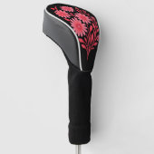 Pink Floral Golf Club Headcover  (angewinkelt)
