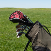 Pink Floral Golf Club Headcover  (In SItu)