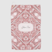 Pink Floral Golf Handtuch (Vorderseite)