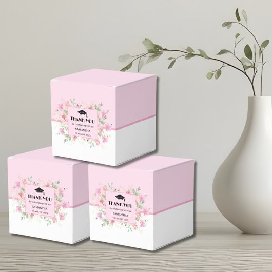 Pink Floral Graduation  Geschenkschachtel