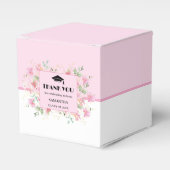 Pink Floral Graduation  Geschenkschachtel (Vorderseite)