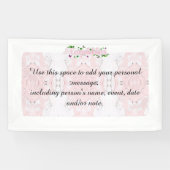 Pink Floral Gratulationen Text Banner (Horizontal)