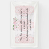 Pink Floral Gratulationen Text Banner (Vertikal)
