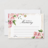Pink Floral & Greenery Beerdigung gemeinsame Speic RSVP Karte (Vorderseite)
