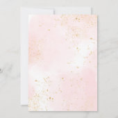 Pink Floral Greenery Little Pumpkin Einladung (Rückseite)