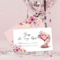 Pink Floral Guess Wie viele Kisses Bridal Game