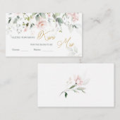 Pink Floral Guess Wie viele Kisses Game Begleitkarte (Vorne/Hinten)