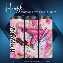 Pink Floral Haarstylist Personalisiert