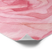 Pink Floral Happy Wedding Poster (Ecke)