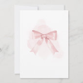 Pink Floral Highland Kuh Baby Dusche Einladung (Rückseite)