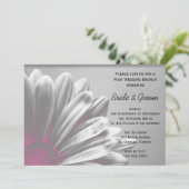 Pink Floral Highlights Post Wedding Brunch Einladung (Stehend Vorderseite)