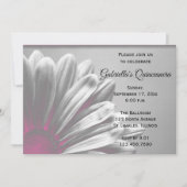 Pink Floral Highlights Quinceanera Party Einladung (Vorderseite)