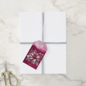 Pink Floral Holiday Geschenk Tag Geschenkanhänger (Mit Garn)