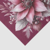 Pink Floral Holiday Tissue Paper Seidenpapier (Detail)