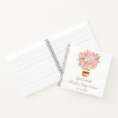 Pink Floral Hot Air Ballon Babydusche Notizblock (Innenseite)
