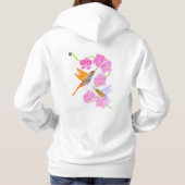 Pink floral Hummingbirds  Hoodie (Rückseite)