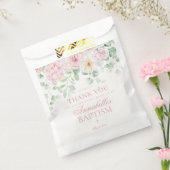 Pink Floral Hydrangea Botanische Taufe Dessert Geschenktütchen (Versiegelt)