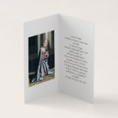 Pink floral in Love Memory Beerdigung Gebetskarte Visitenkarten (Innenseite)