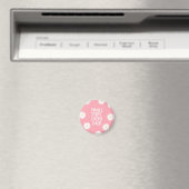 Pink Floral Inspiration – Small Steps Every Day Magnet (In Situ (Geschirrspüler))