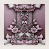 Pink Floral Jigsaw Puzzle (Vertikal)