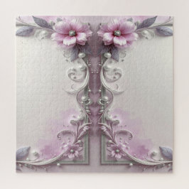 Pink Floral Jigsaw Puzzle