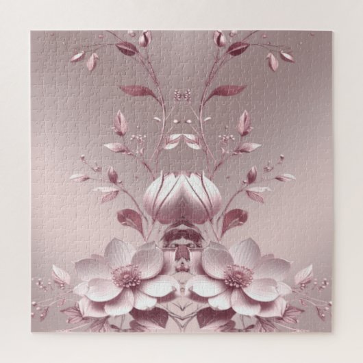 Pink Floral Jigsaw Puzzle (Vertikal)