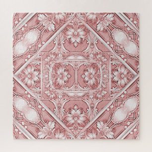 Pink Floral Jigsaw Puzzle