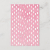 Pink Floral Jungle Safari Baby Girl Diaper Raffel Begleitkarte (Rückseite)